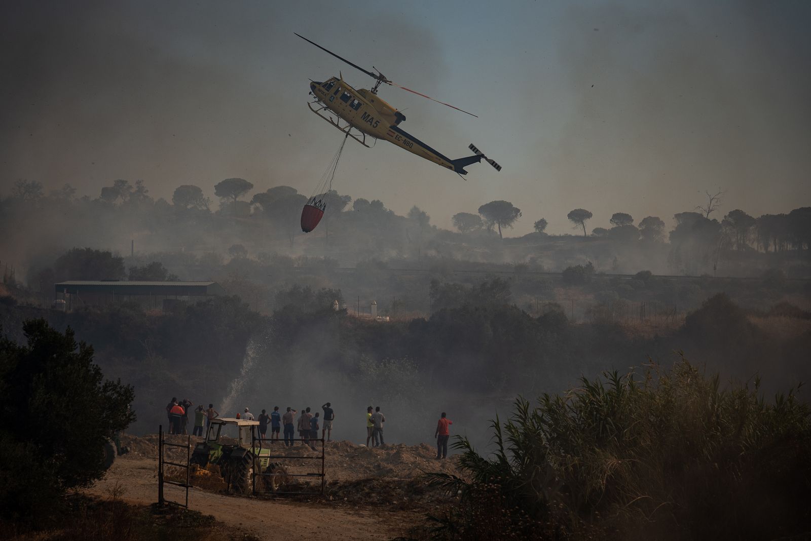 El incendio de Lucena del Puerto en imágenes