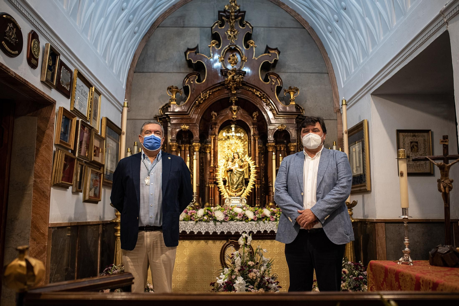 Imágenes de las ofrendas institucionales a la Virgen de La Cinta