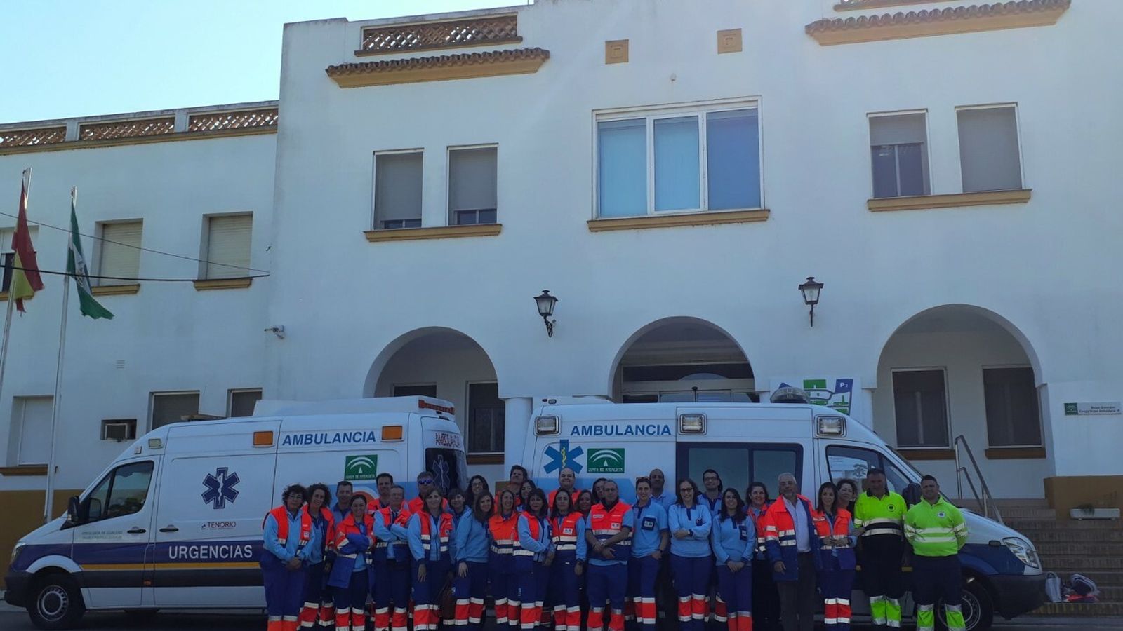 Profesionales de Urgencias del área sanitaria Sur de Sevilla, en el Hospital del Tomillar.