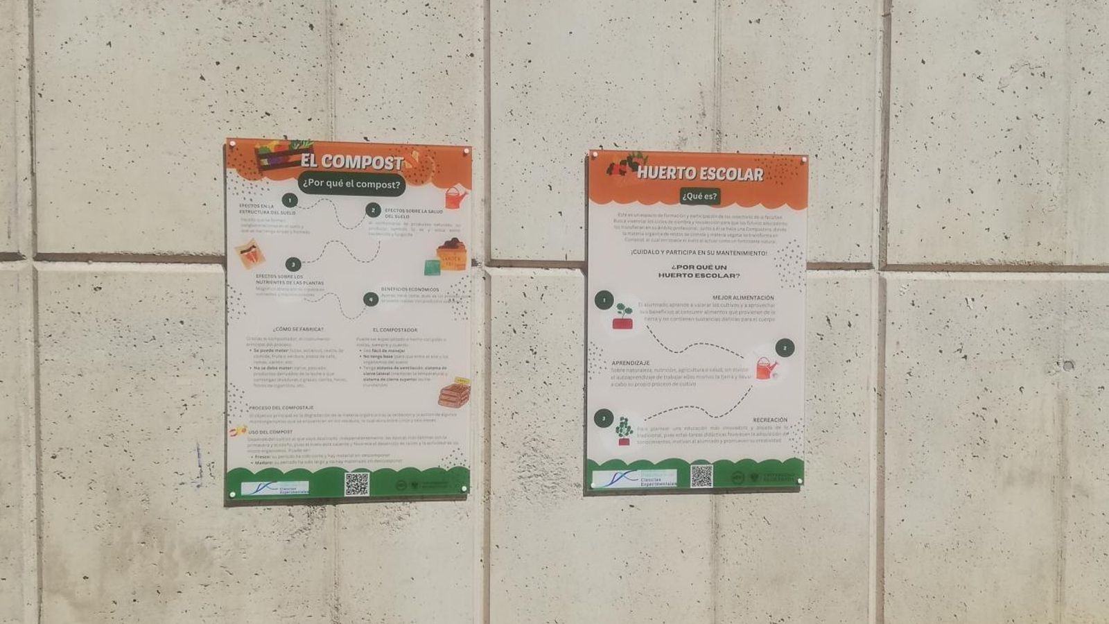 Cartelería en el huerto