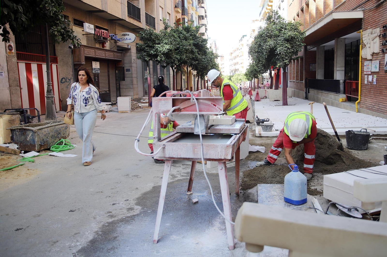 Imágenes de las obras de la calle Puerto