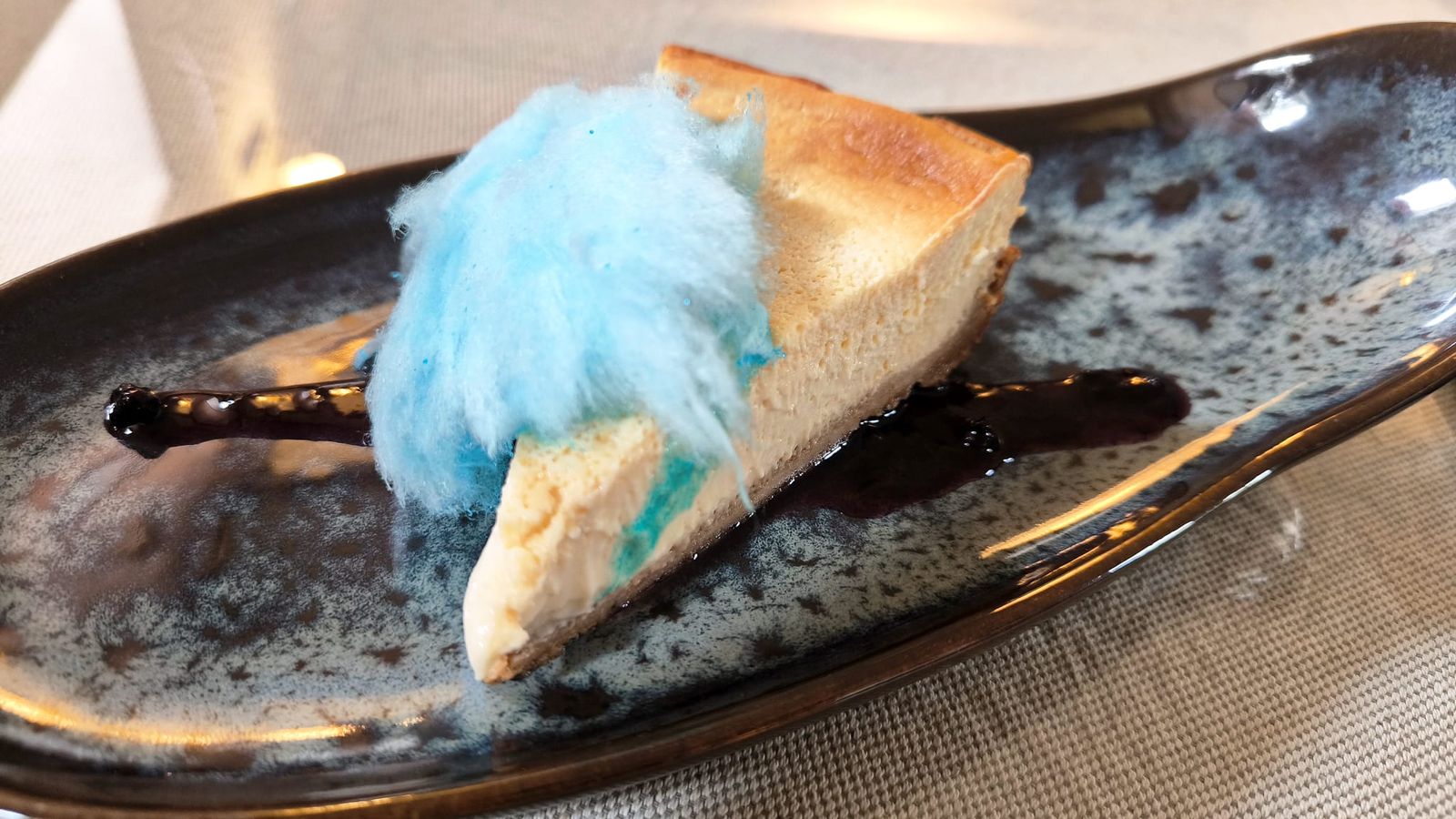 Tarta de queso azul