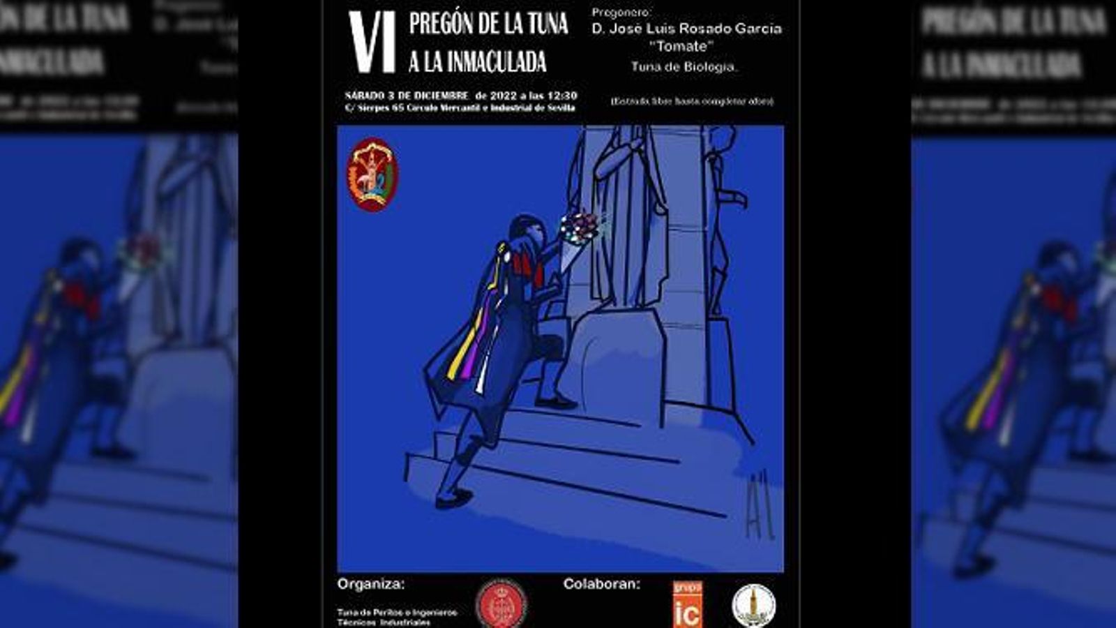 Cartel del pregón de la Tuna a la Inmaculada