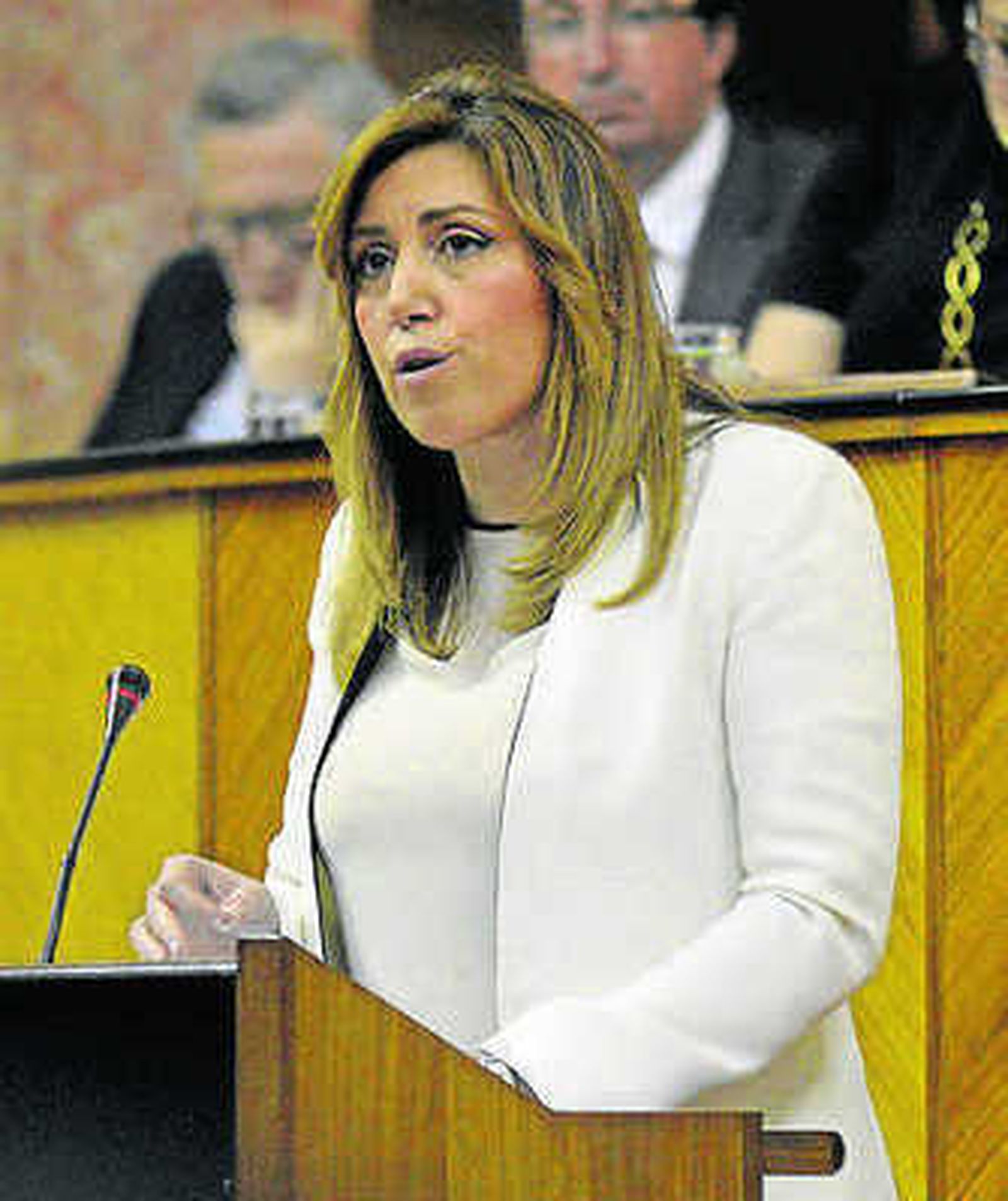 La presidenta de la Junta, ayer.