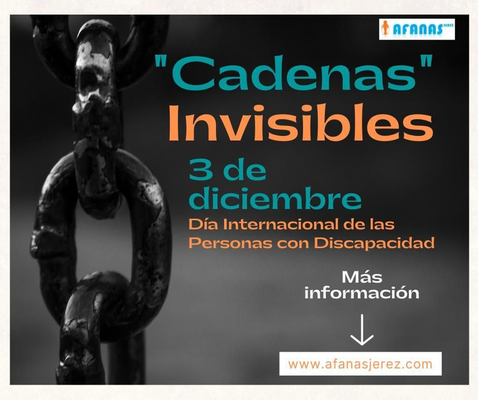 Afanas Jerez pone en marcha una campaña de sensibilización para "romper cadenas". Afanas Jerez pone en marcha una campaña de sensibilización para "romper cadenas".