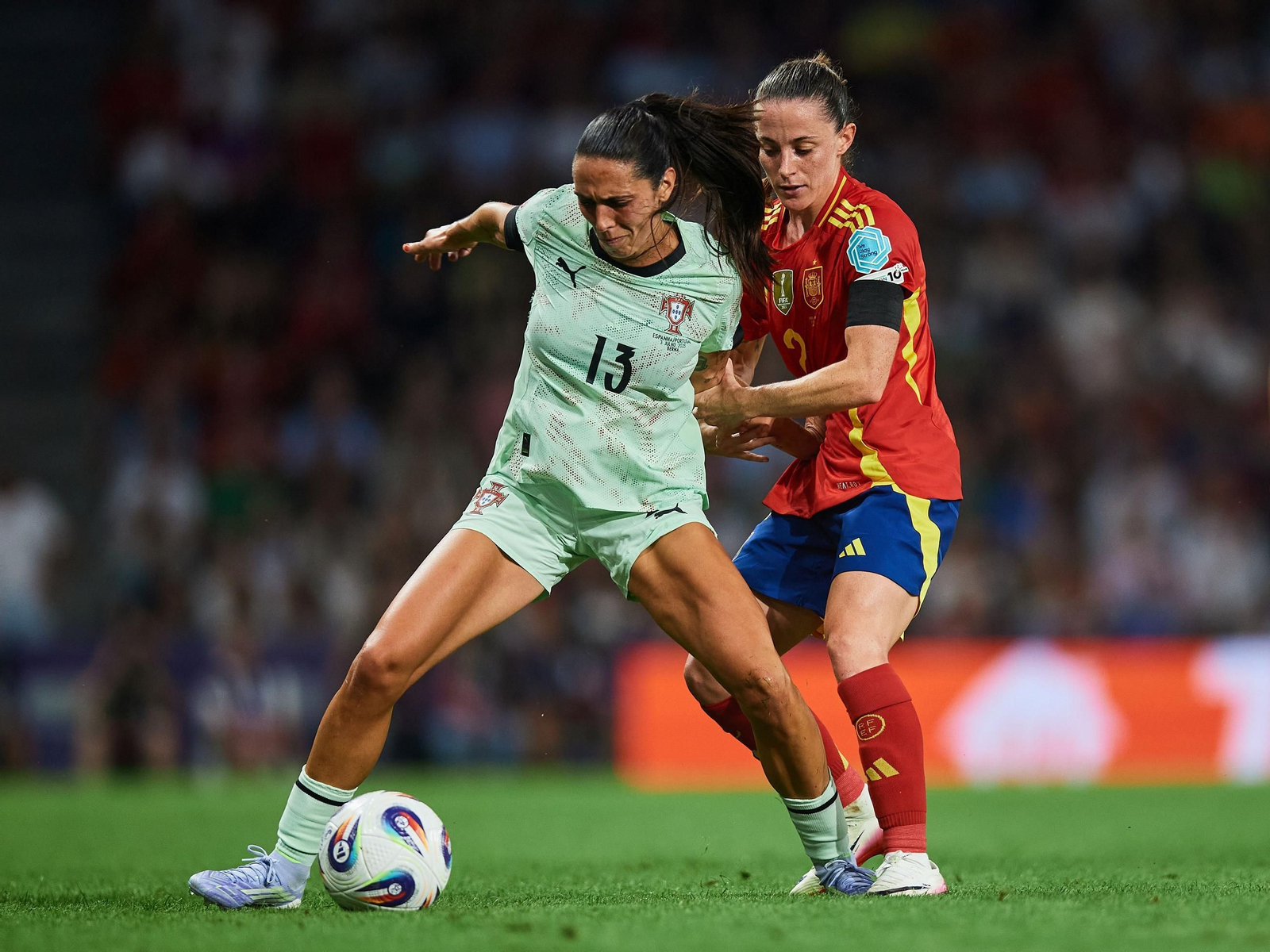 Las fotos del España - Portugal en la Eurocopa femenina