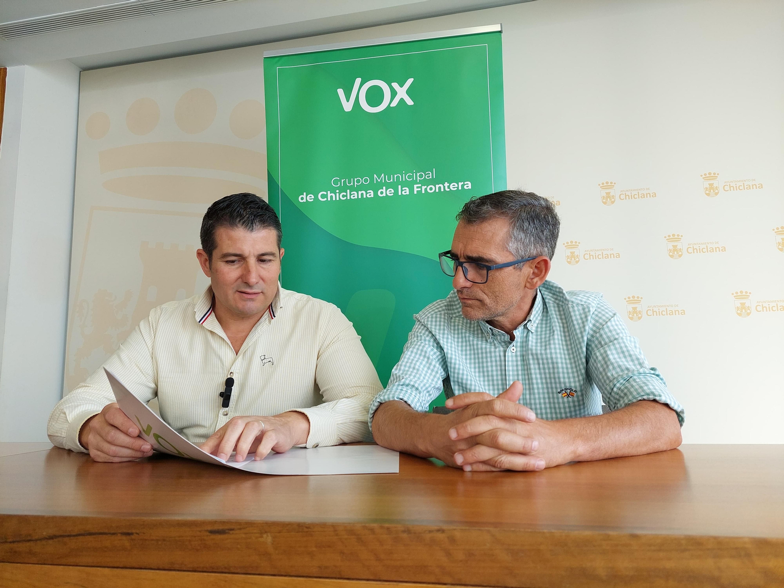 Manuel Vela y Francisco Palmero, concejales de esta formación política. Manuel Vela y Francisco Palmero, concejales de esta formación política.