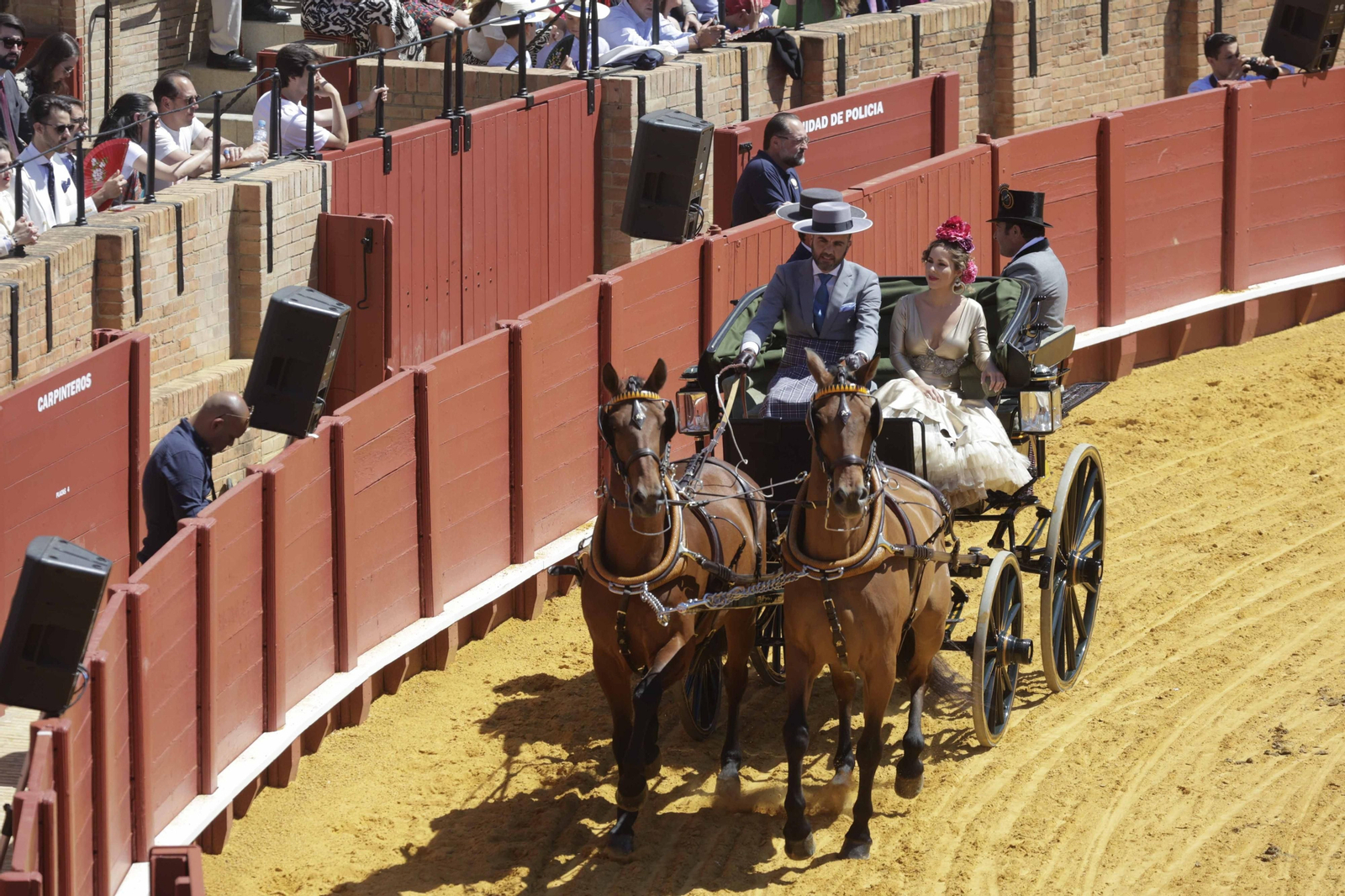 Las imágenes de la exhibición  de enganches en la Maestranza