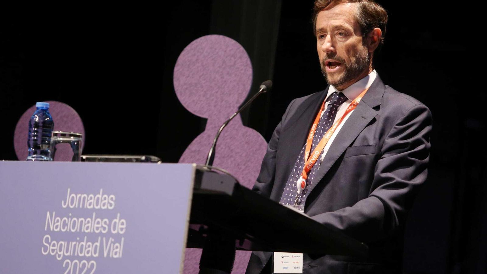 Roberto Llamas, presidente del Comité de Seguridad Vial de la ATC, durante su intervención en la inauguración de las Jornadas Nacionales de la Seguridad Vial 2022.
