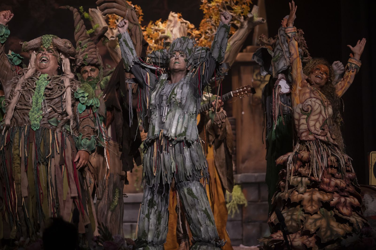 Imágenes de la actuación de la comparsa de Huelva "La vieja verde" en el Carnaval Colombino