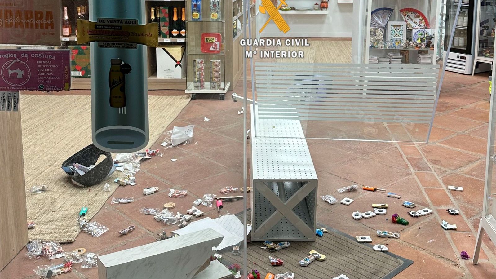 Estado en el que quedó el estanco tras el asalto