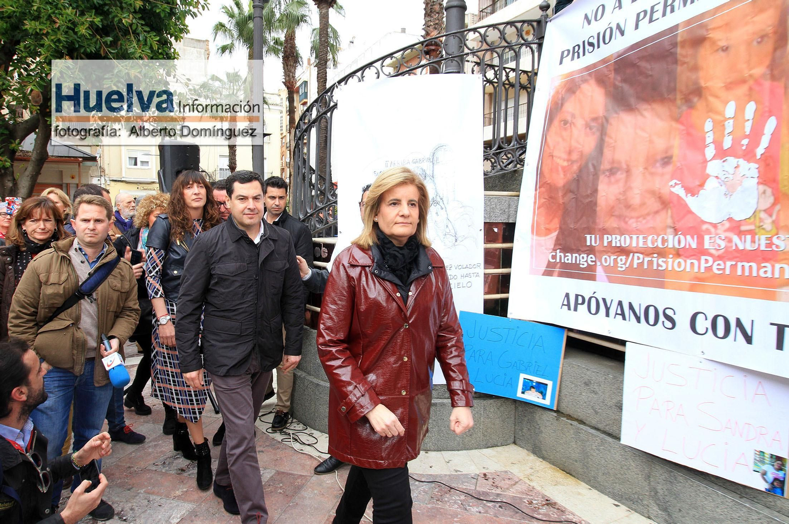 Imágenes de la manifestación contra la derogación de la prisión permanente revisable celebrada en Huelva