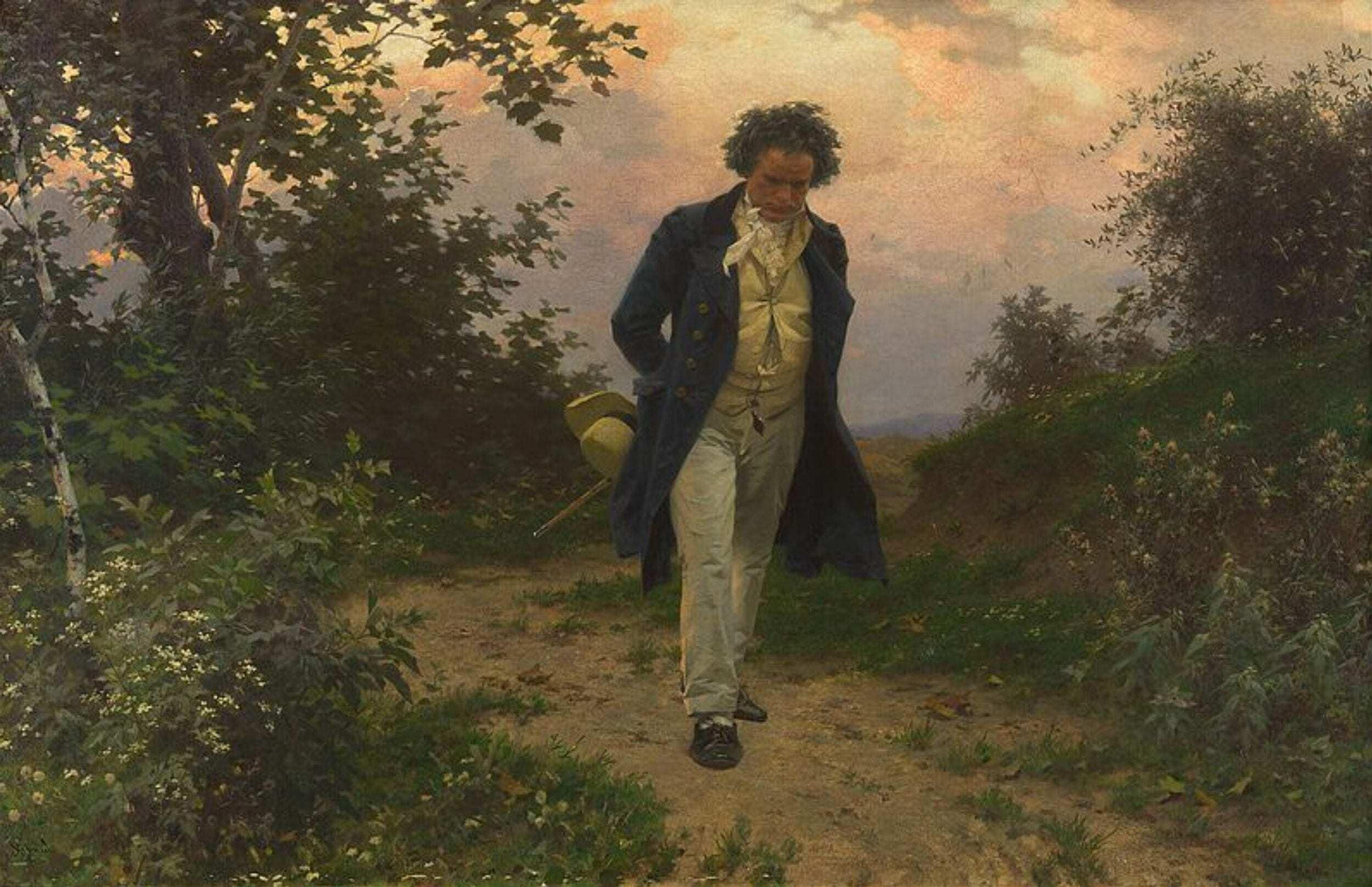 Beethoven paseando visto por Julius Schmid. Beethoven paseando visto por Julius Schmid.