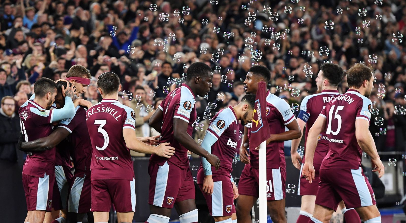 Las imágenes del West Ham - Sevilla