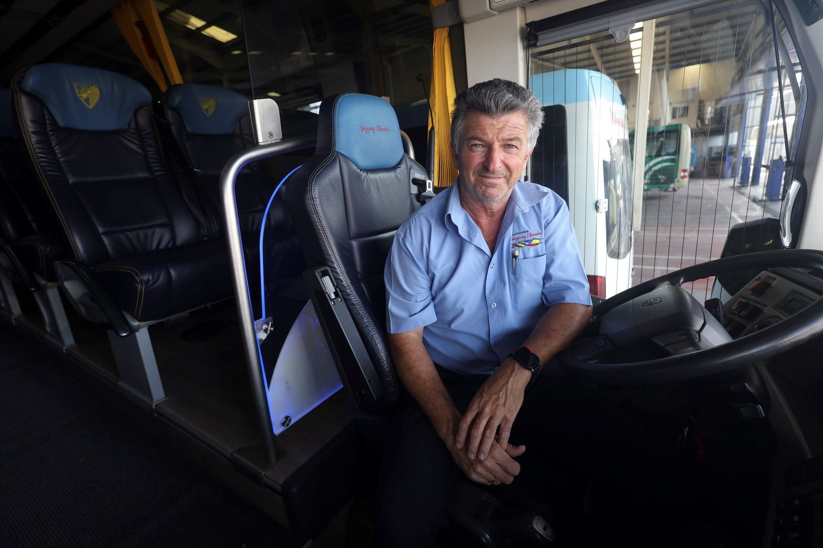 Ángelo Navas, el conductor del bus del Málaga