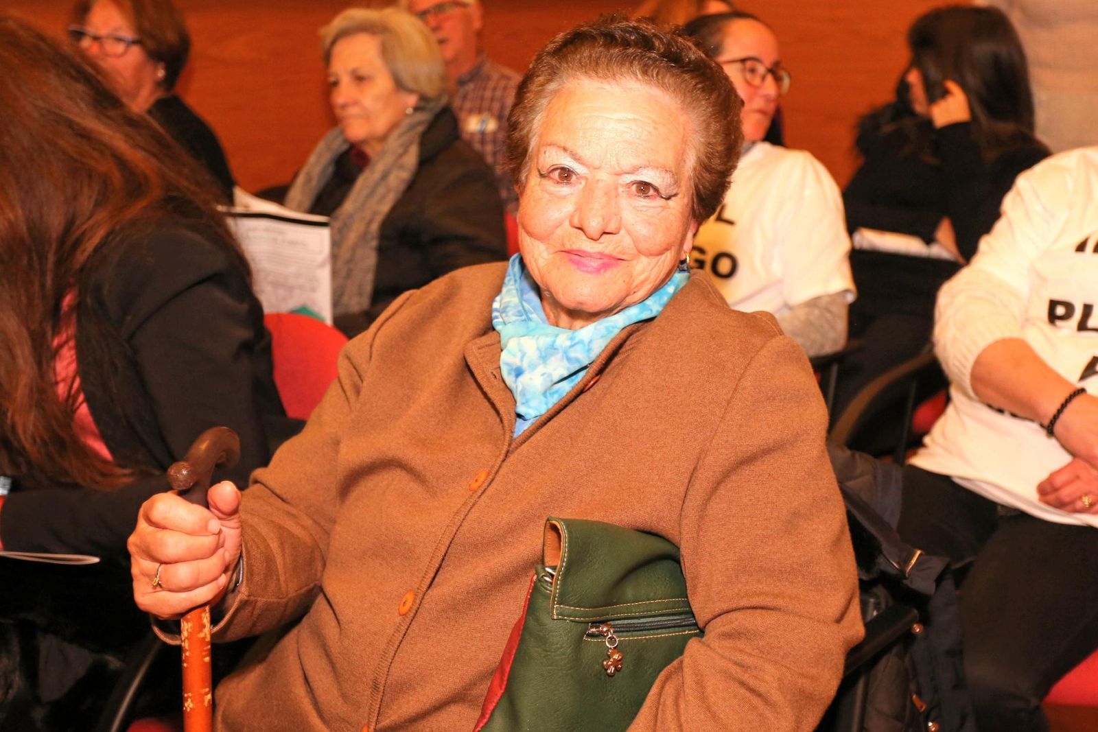 Rosario Salguero Venegas, ‘Charo la de los churros’, esta tarde en el pleno municipal.