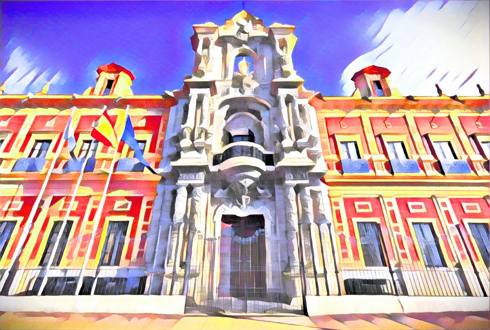 Fachada principal del Palacio de San Telmo