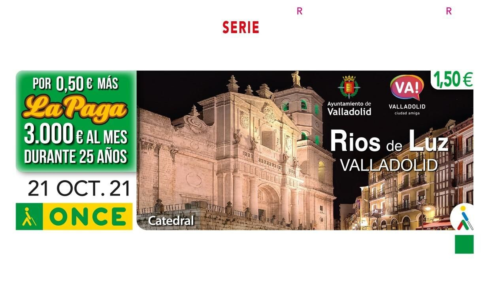 Imagen del cupón premiado este jueves 21 de octubre