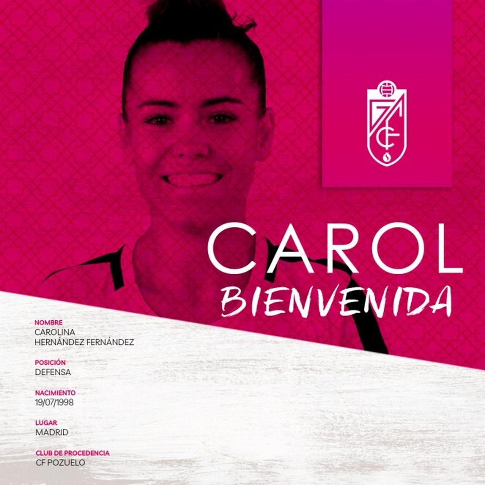 El Granada CF Femenino refuerza la defensa con Carol.