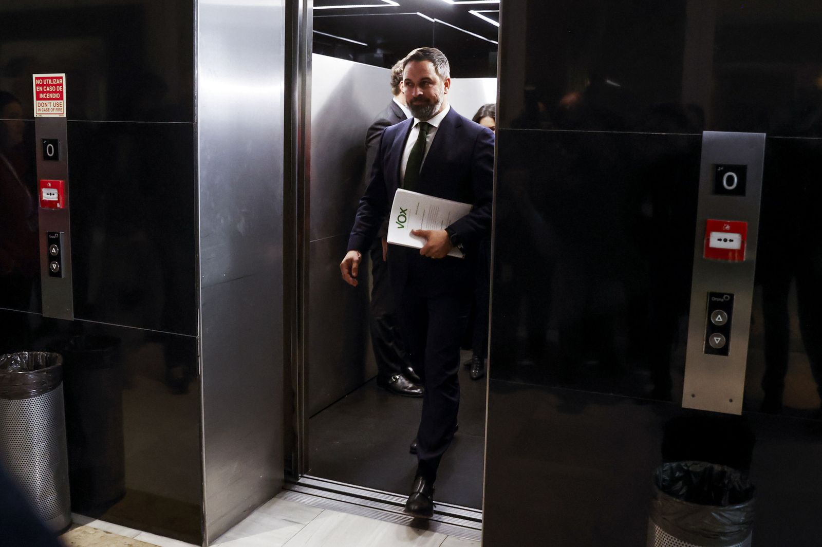 El presidente de Vox, Santiago Abascal, en el Registro del Congreso de los Diputados