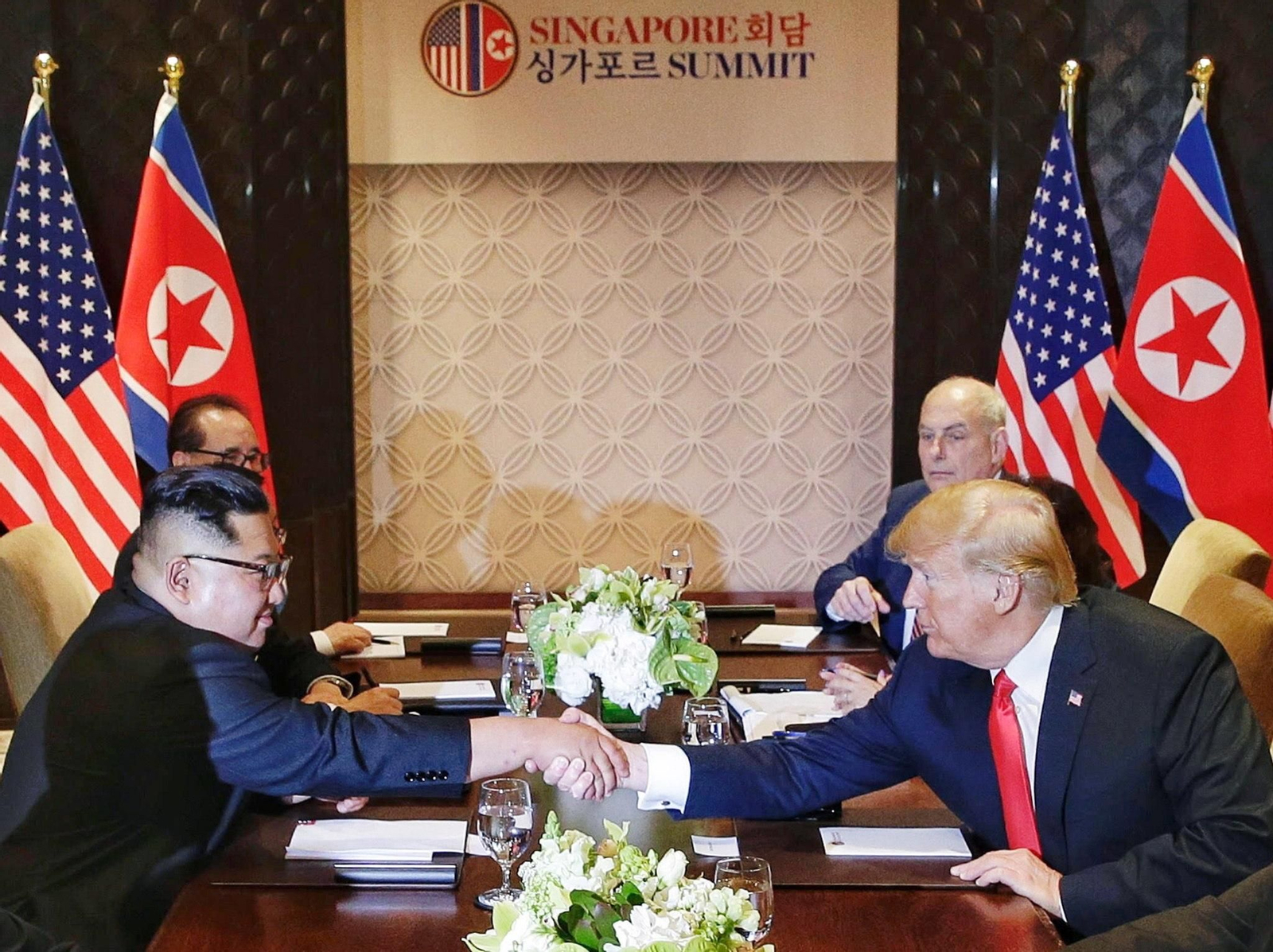 Las imágenes del encuentro entre Kim Jong-un y Trump