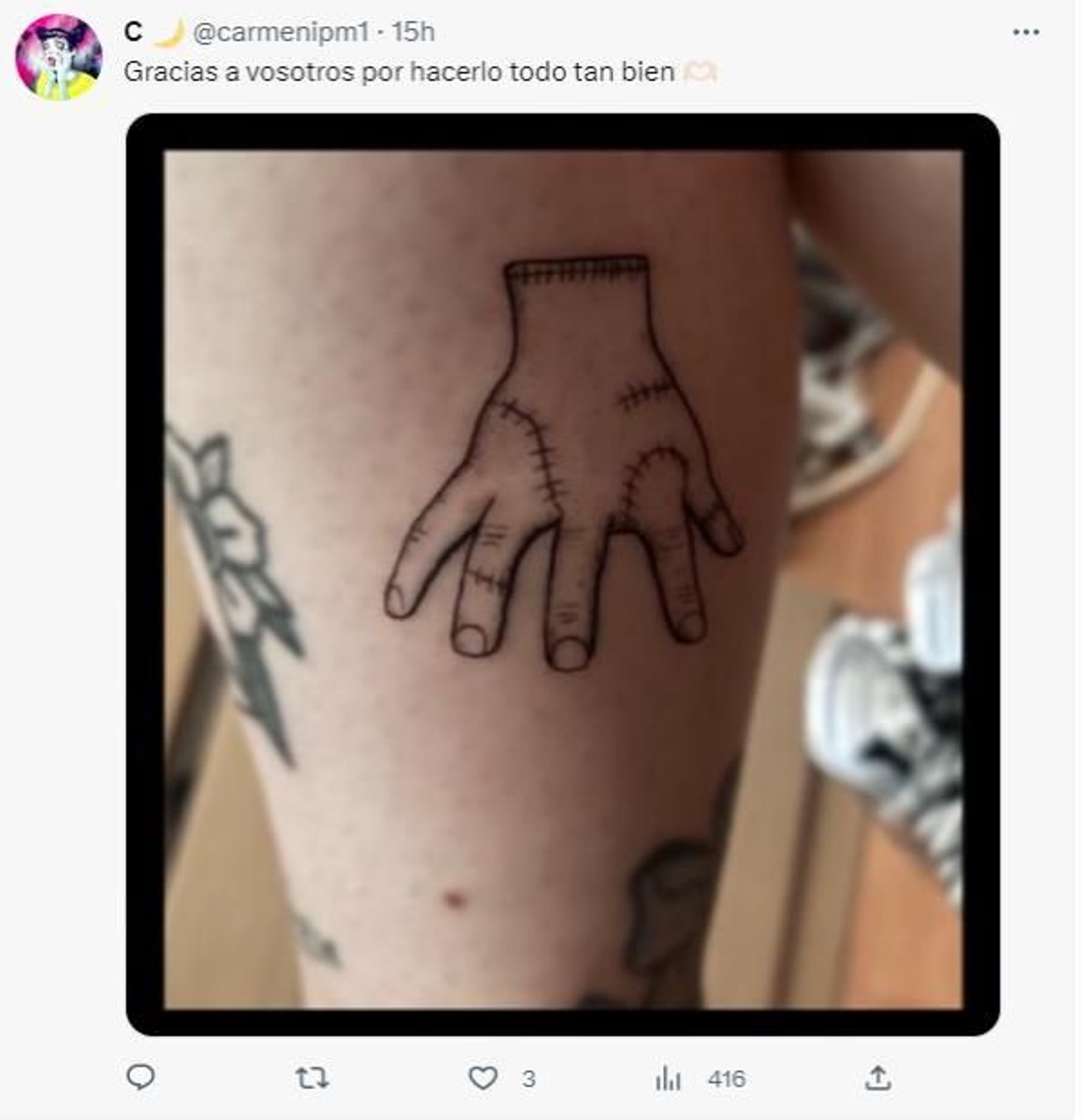 Uno de los tatuajes realizados.