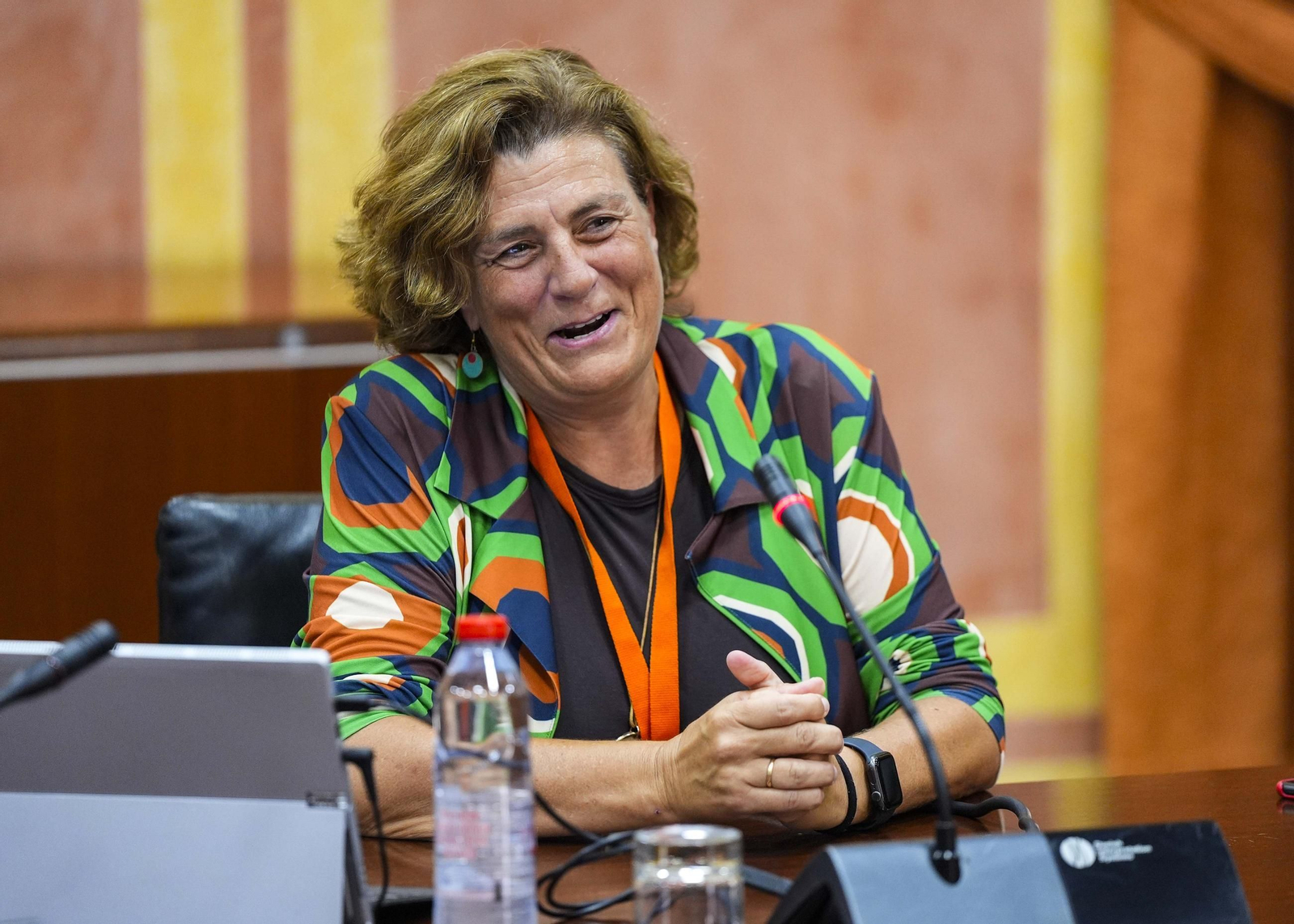 María Teresa Martín Valdivia, catedrática UJA y vicerrectora de Universidad Digital, en un momento de su comparecencia relativo a la Inteligencia Artificial.