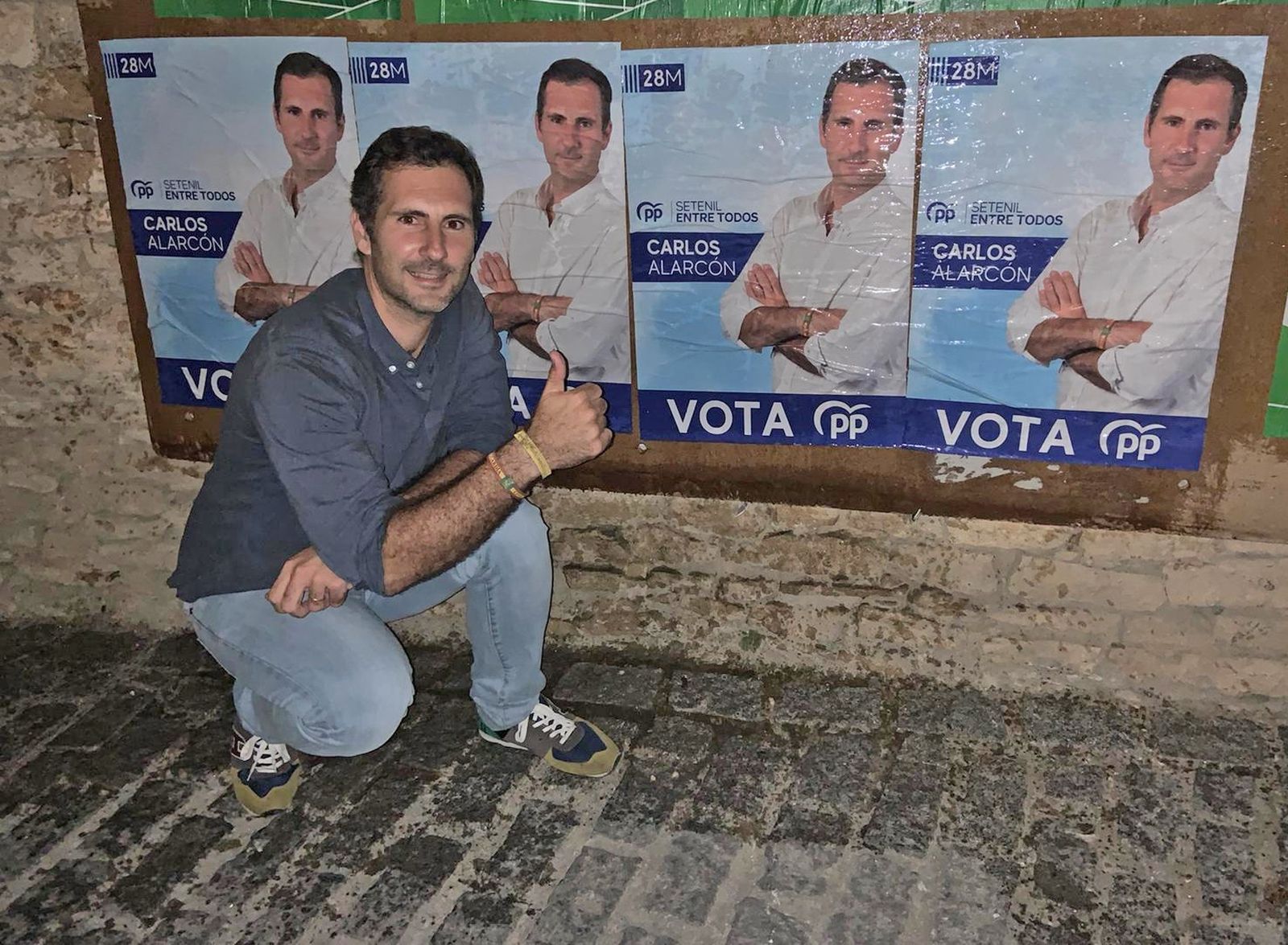 El candidato del PP, durante el inicio de la campaña electoral.