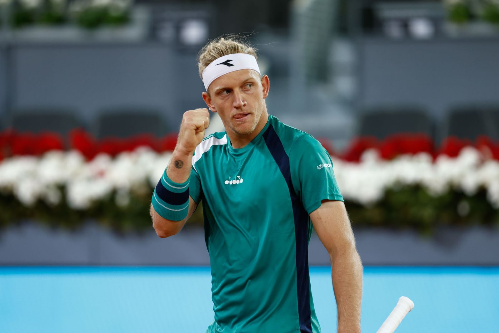 Alejandro Davidovich celebra un punto.