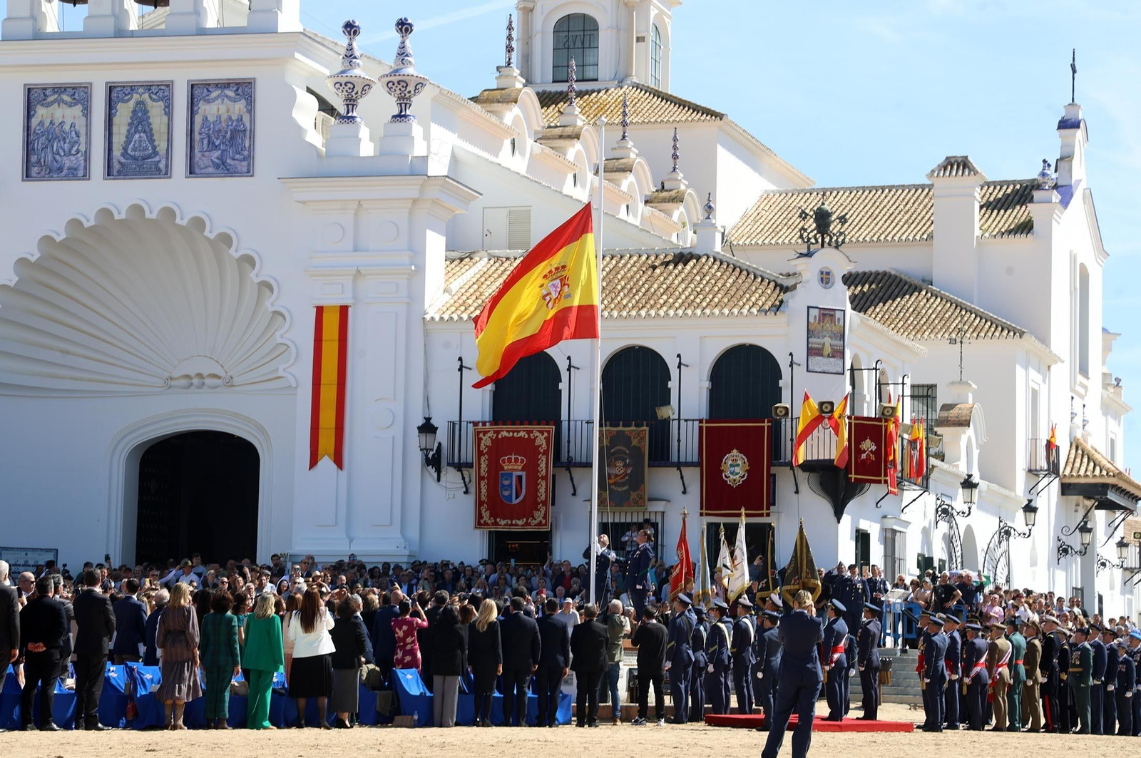 Imágenes del acto de Juramento o Promesa de Fidelidad a la Bandera Nacional en El Rocío
