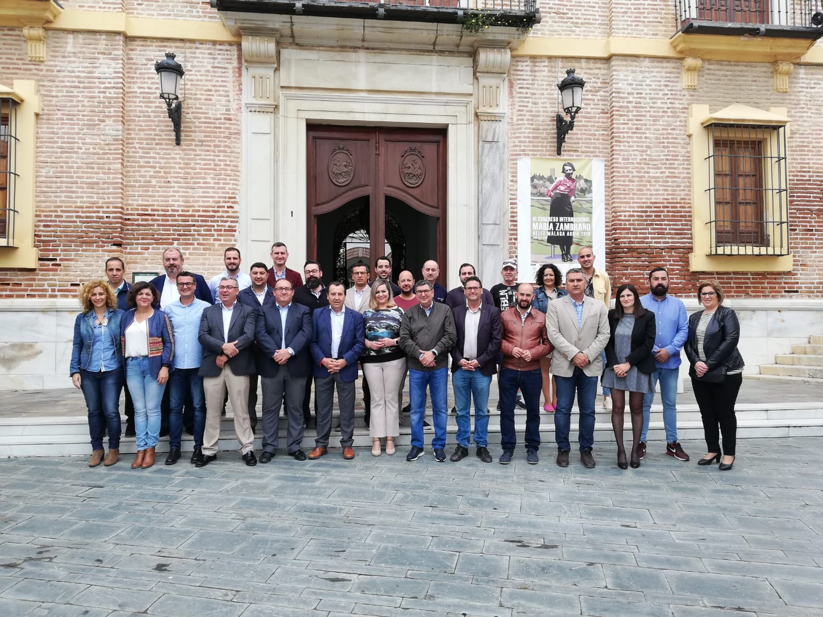 Dirigentes socialistas hoy en Vélez Málaga