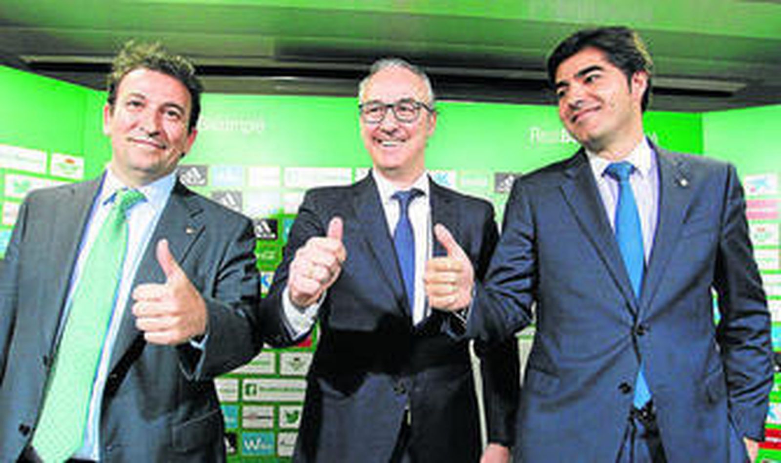 López Catalán, Torrecilla y Haro, durante la presentación del segundo.