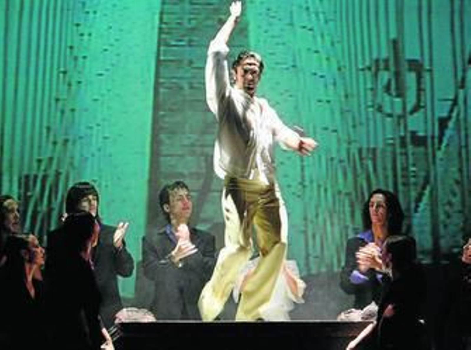 Amargo, en un momento del montaje de 'Poeta en Nueva York'.