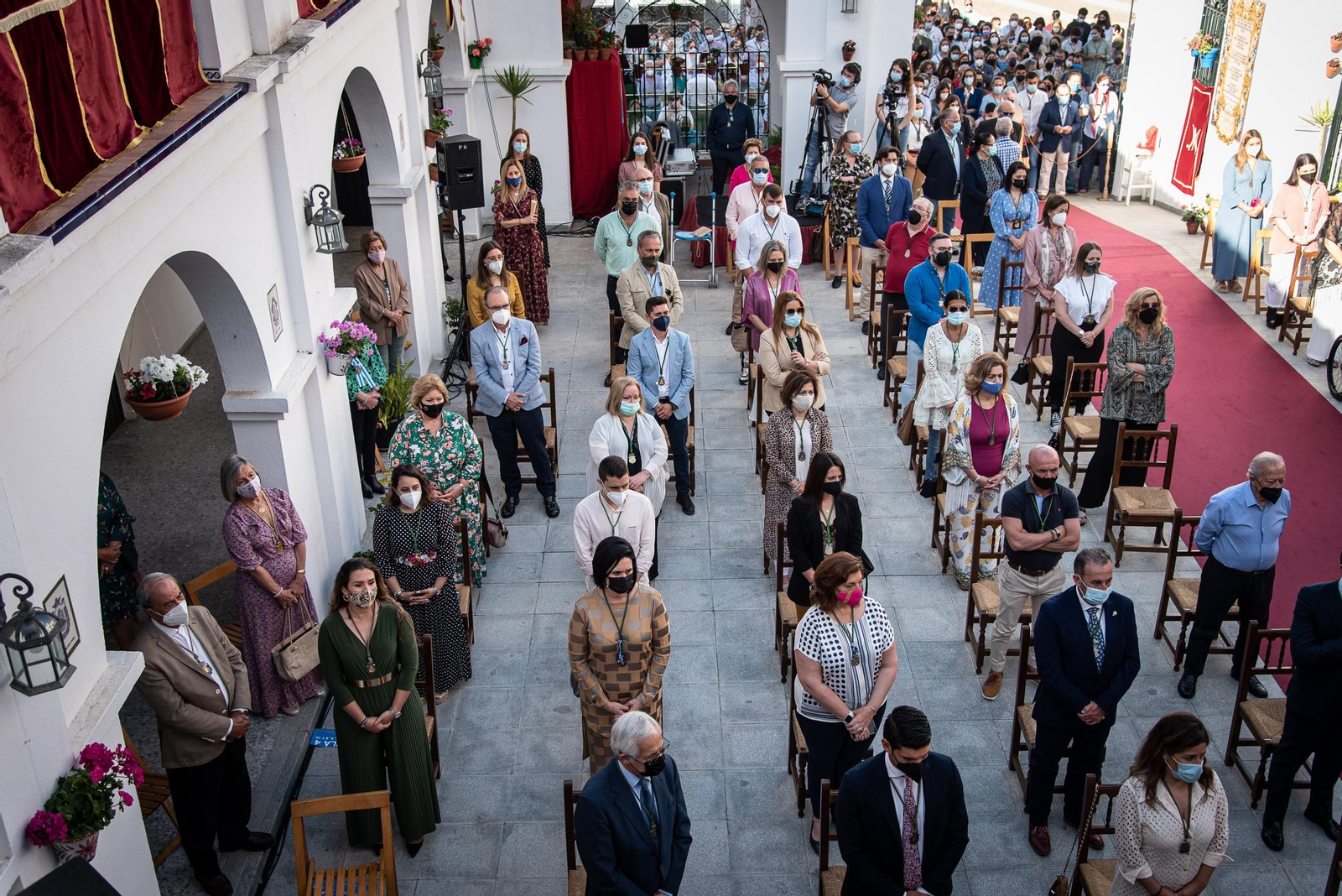 Imágenes de la misa de romeros de la Hermandad de Huelva