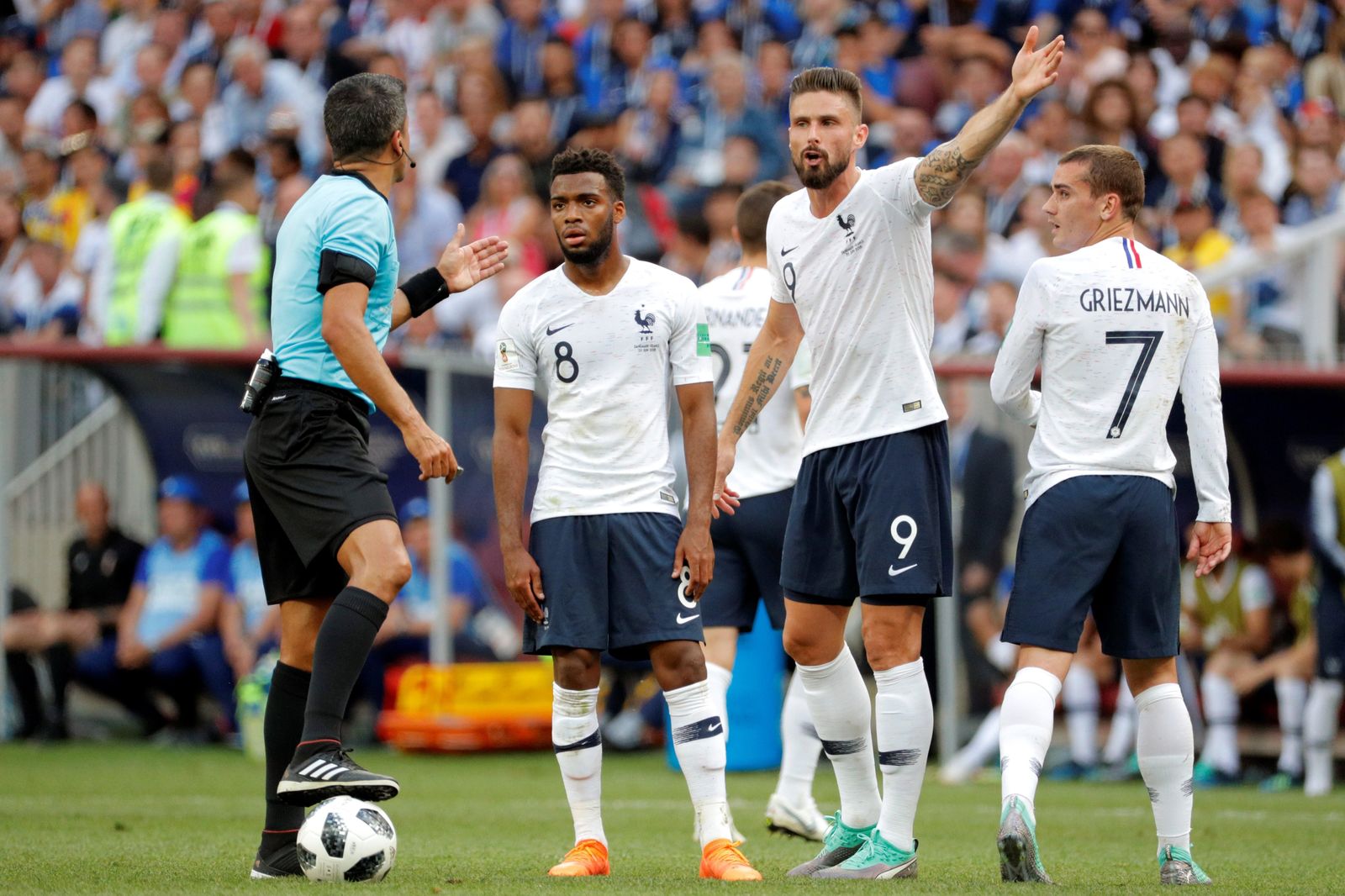 Las imágenes del Dinamarca-Francia