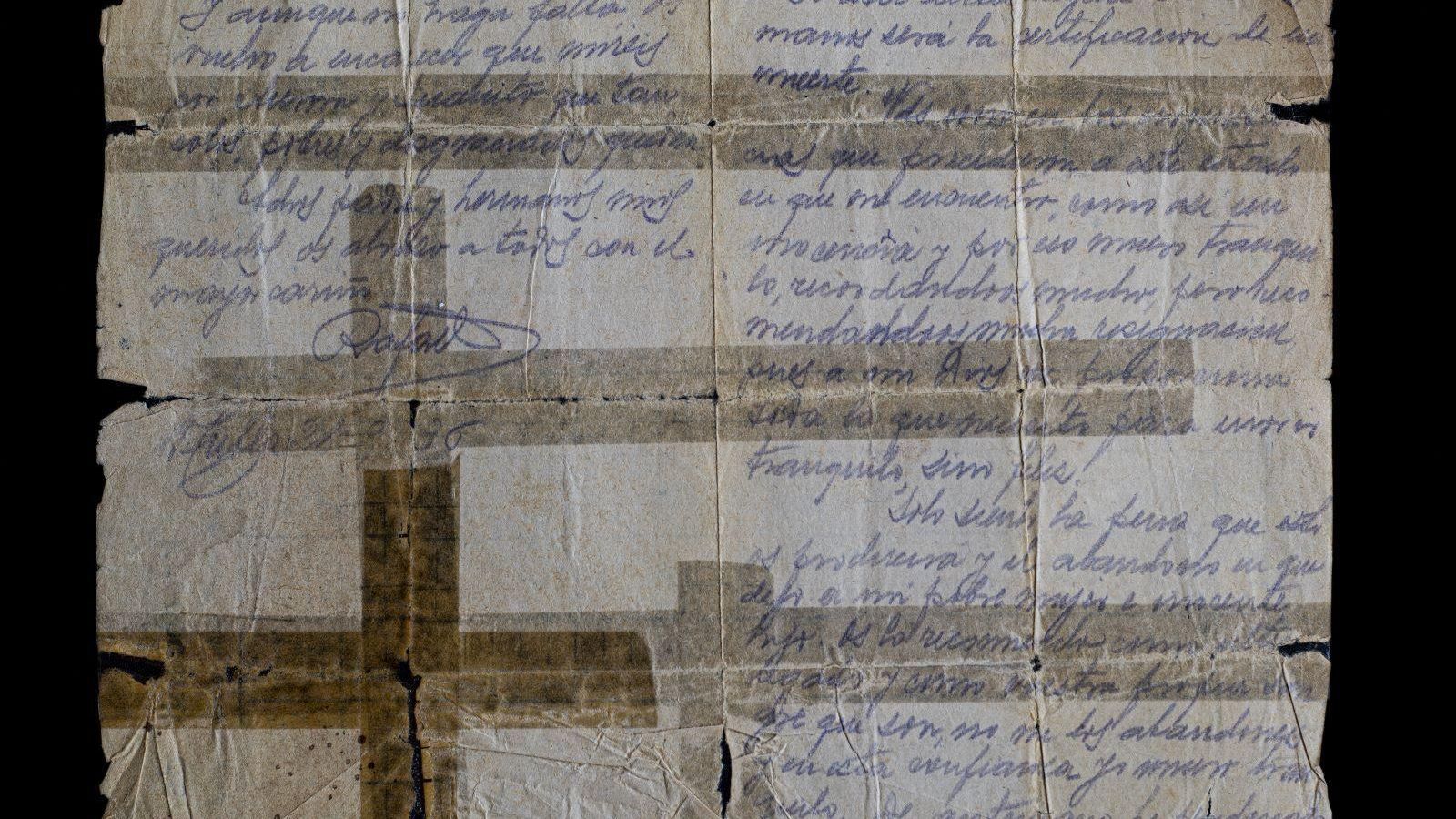 Carta de despedida de Rafael Blanco.