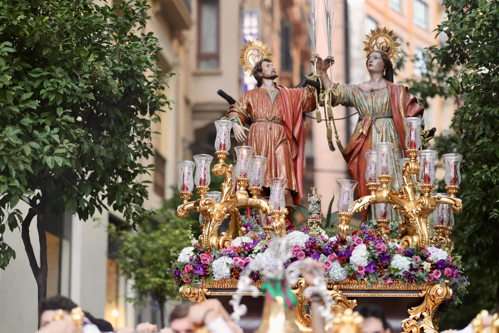 La procesión de los Santos Patronos de Málaga, en fotos