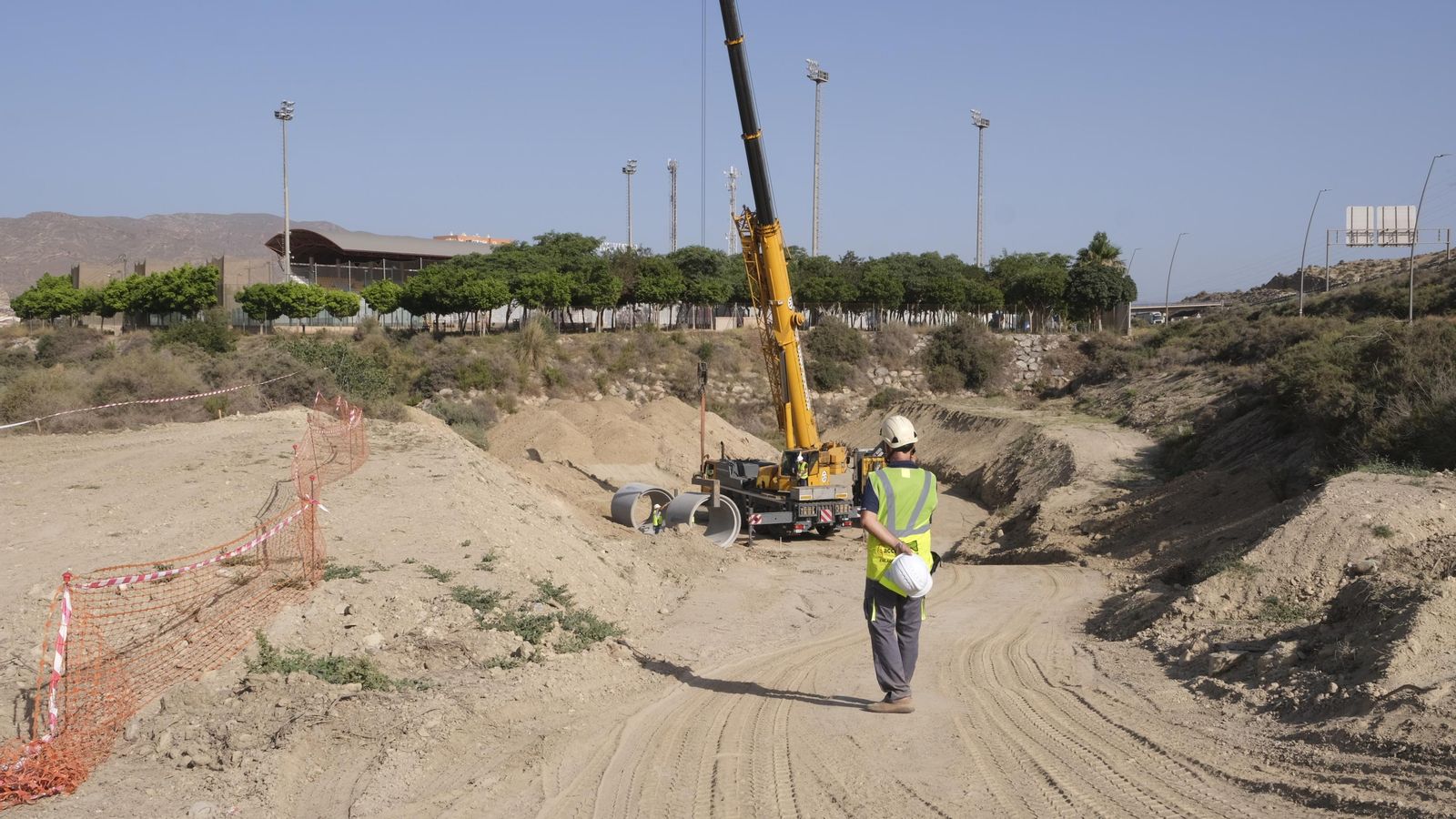 El nuevo ramal Almería-Granada se construye en las proximidades de la Ciudad Deportiva