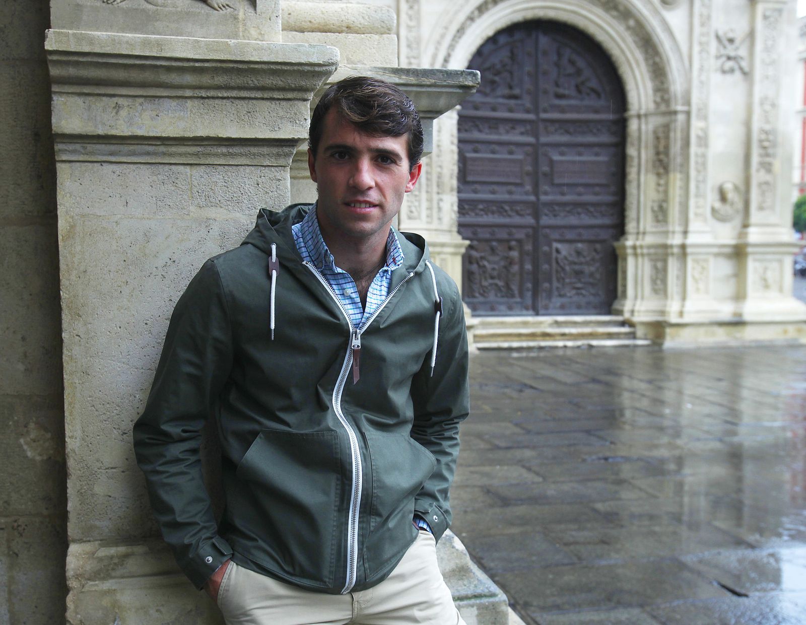 El torero Rafael Serna, en la plaza de San Francisco de Sevilla.