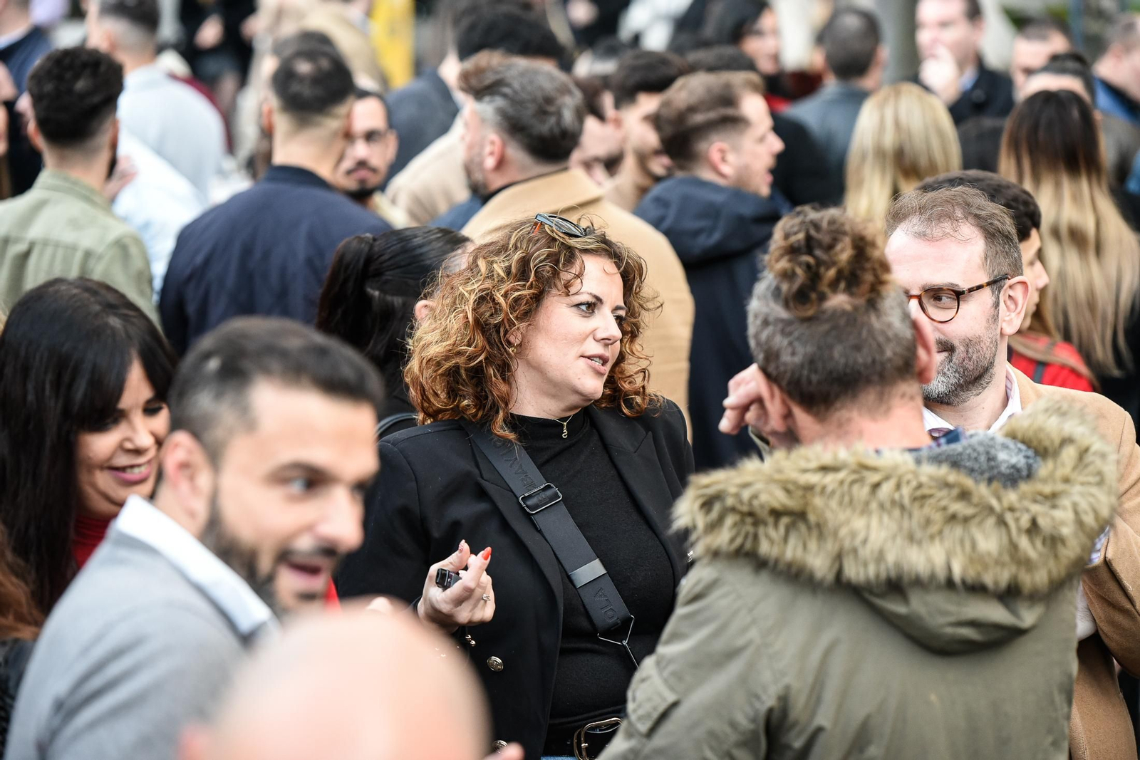 Imágenes de las celebraciones en el centro de Huelva la tarde del 24
