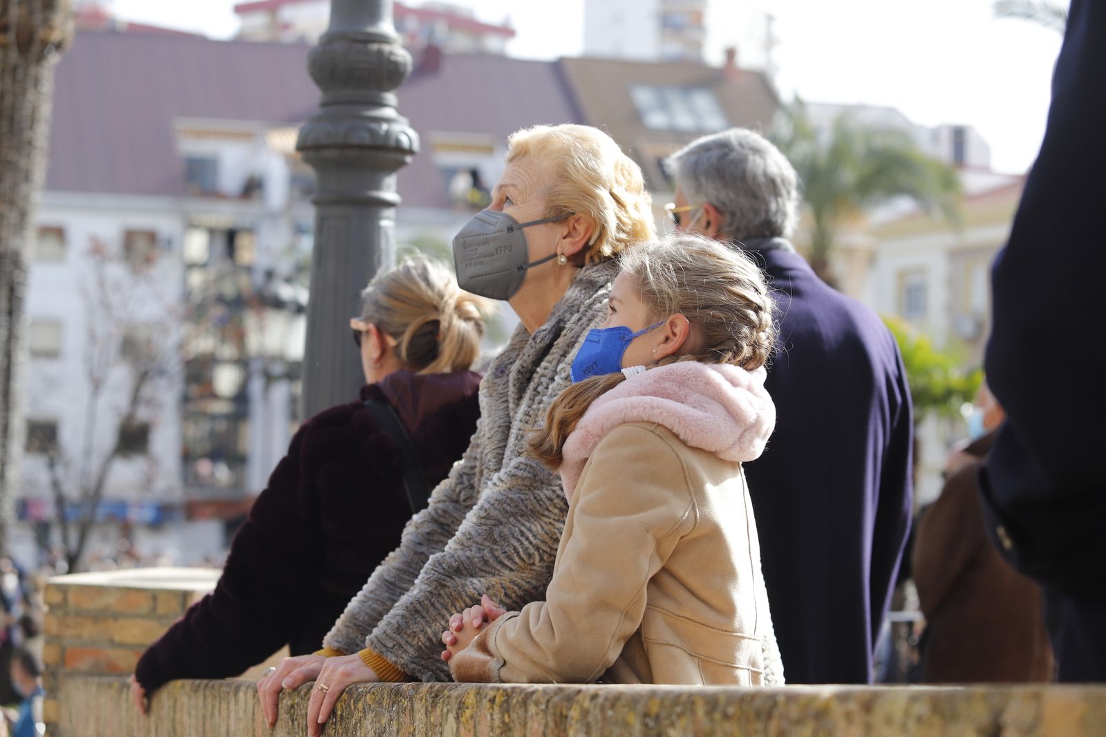 Imágenes del ambiente en la procesión de San Sebastián en Huelva