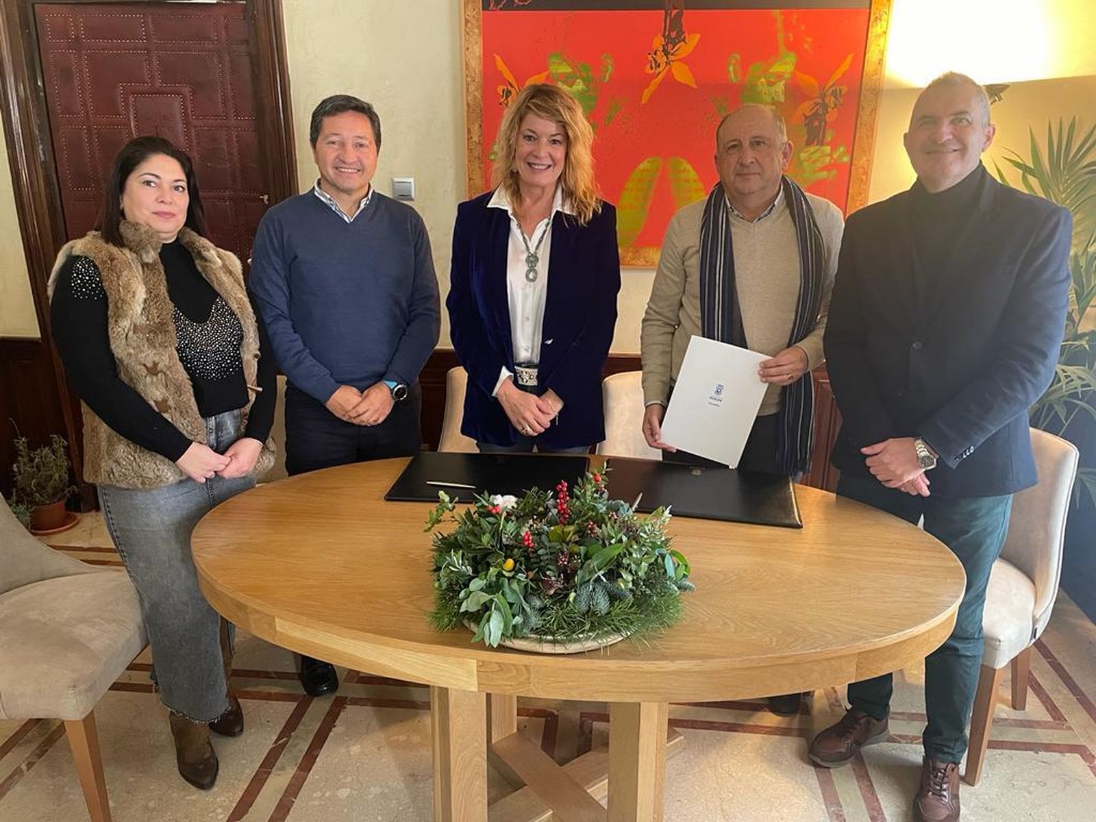 Convenio del Ayuntamiento de Huelva e 'Hispanidad Avanza'.