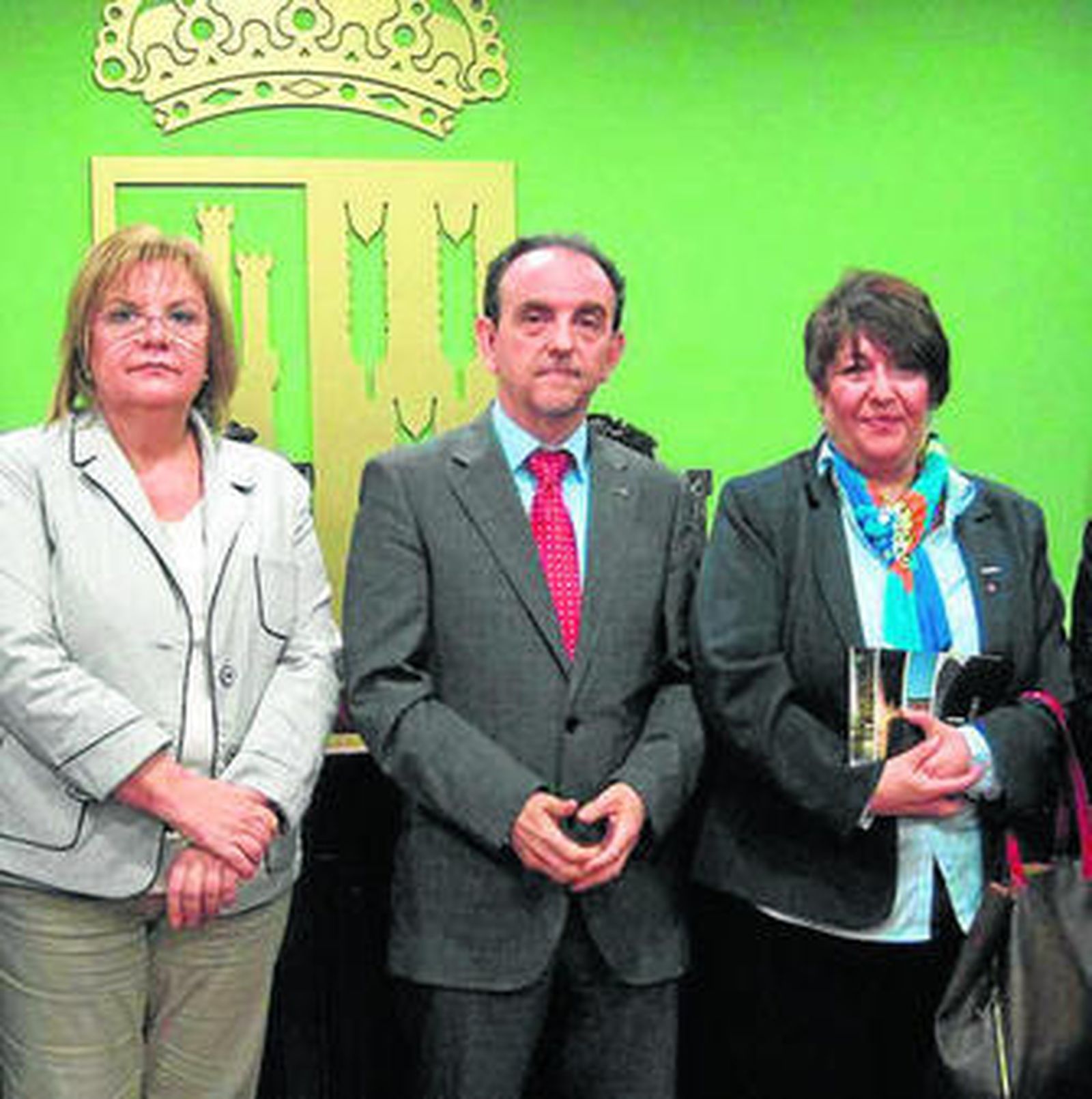 María Nieves Jaén, Rafael Rodríguez y Manuela González, ayer.