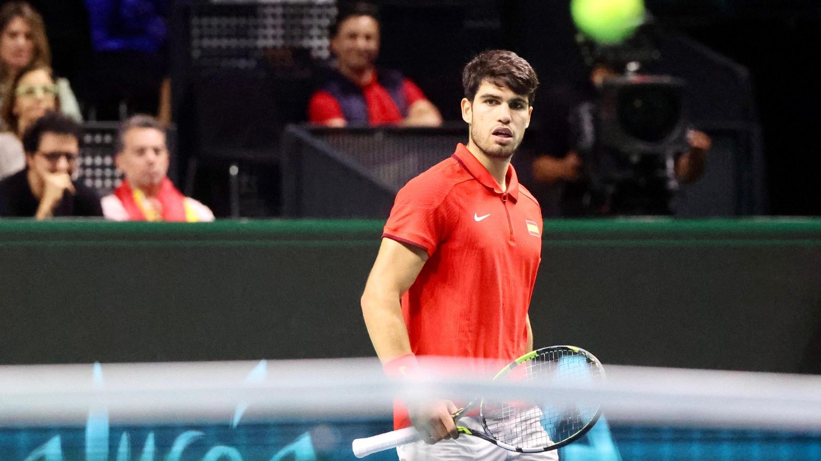 Las mejores fotos del Carlos Alcaraz-Griekspoor de la Copa Davis de Málaga