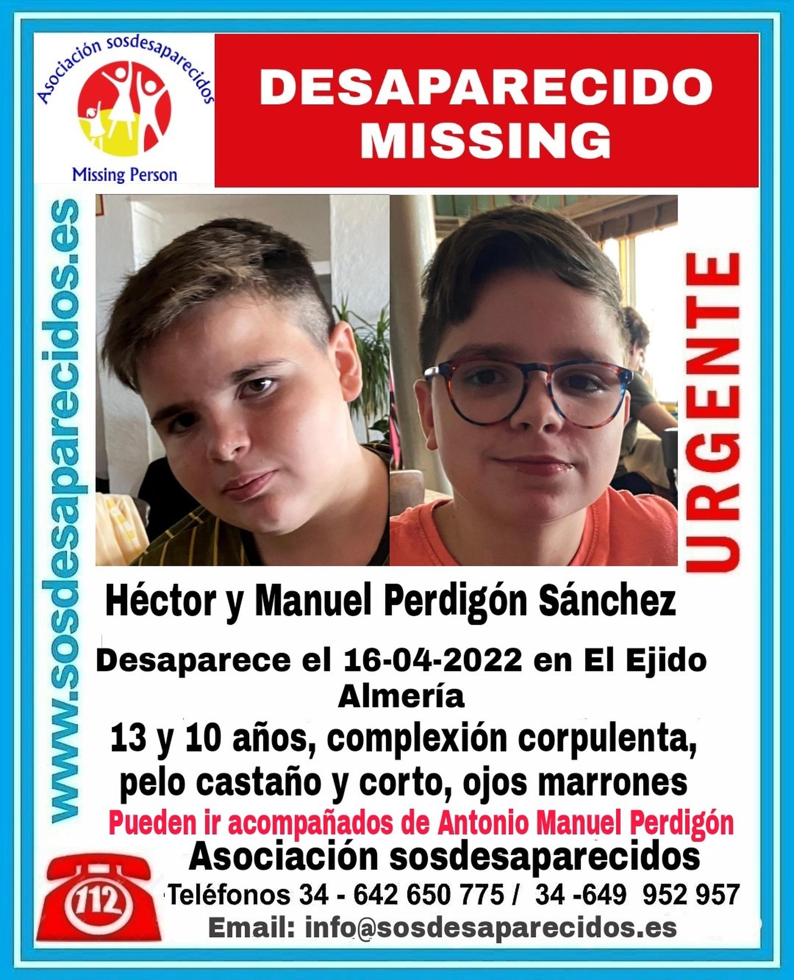 La Policía busca a dos menores y a su padre, desaparecidos en El Ejido, que podrían estar en Granada