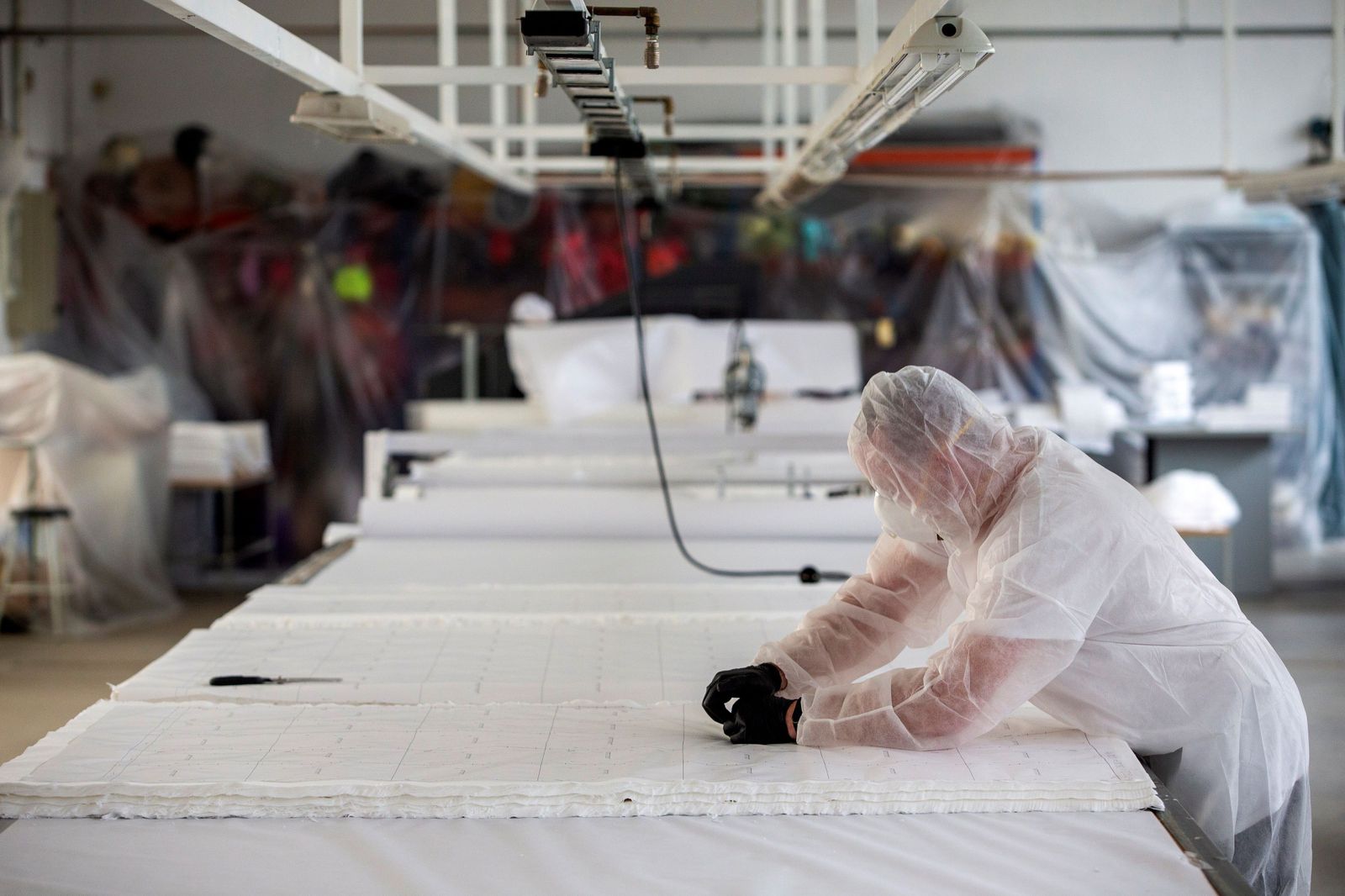 Centro de fabricación de mascarillas.
