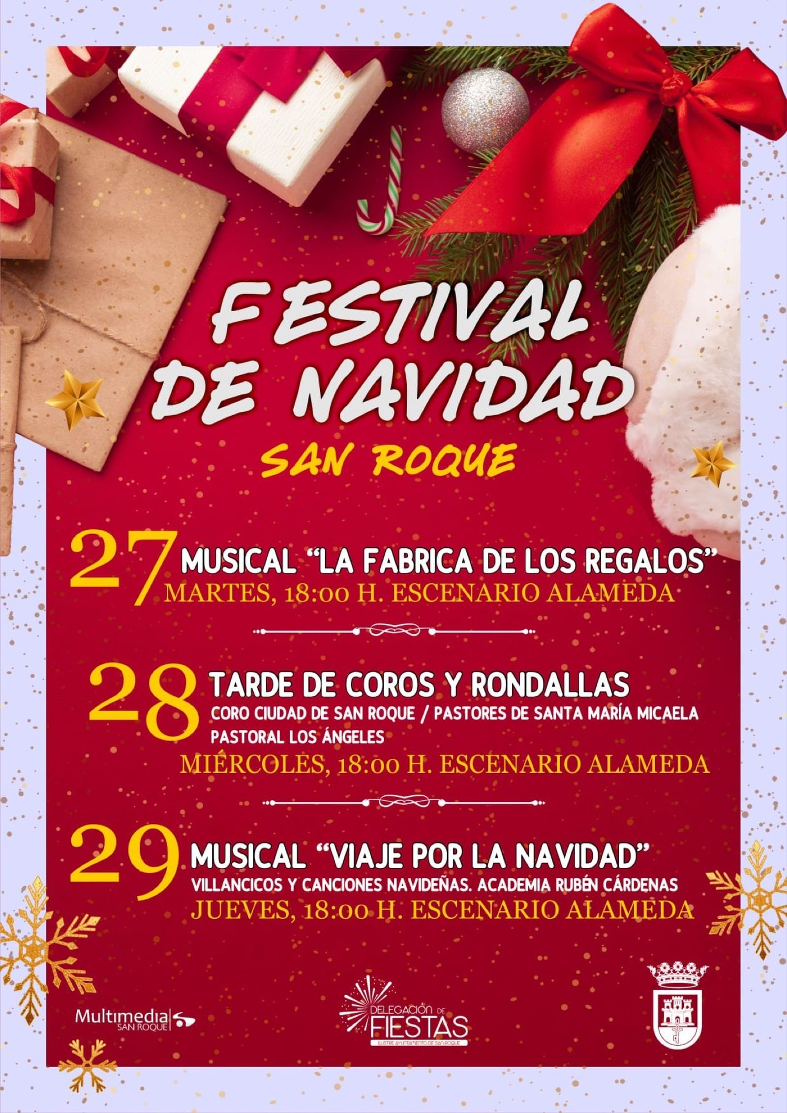 Cartel del Festival de la Navidad de San Roque.