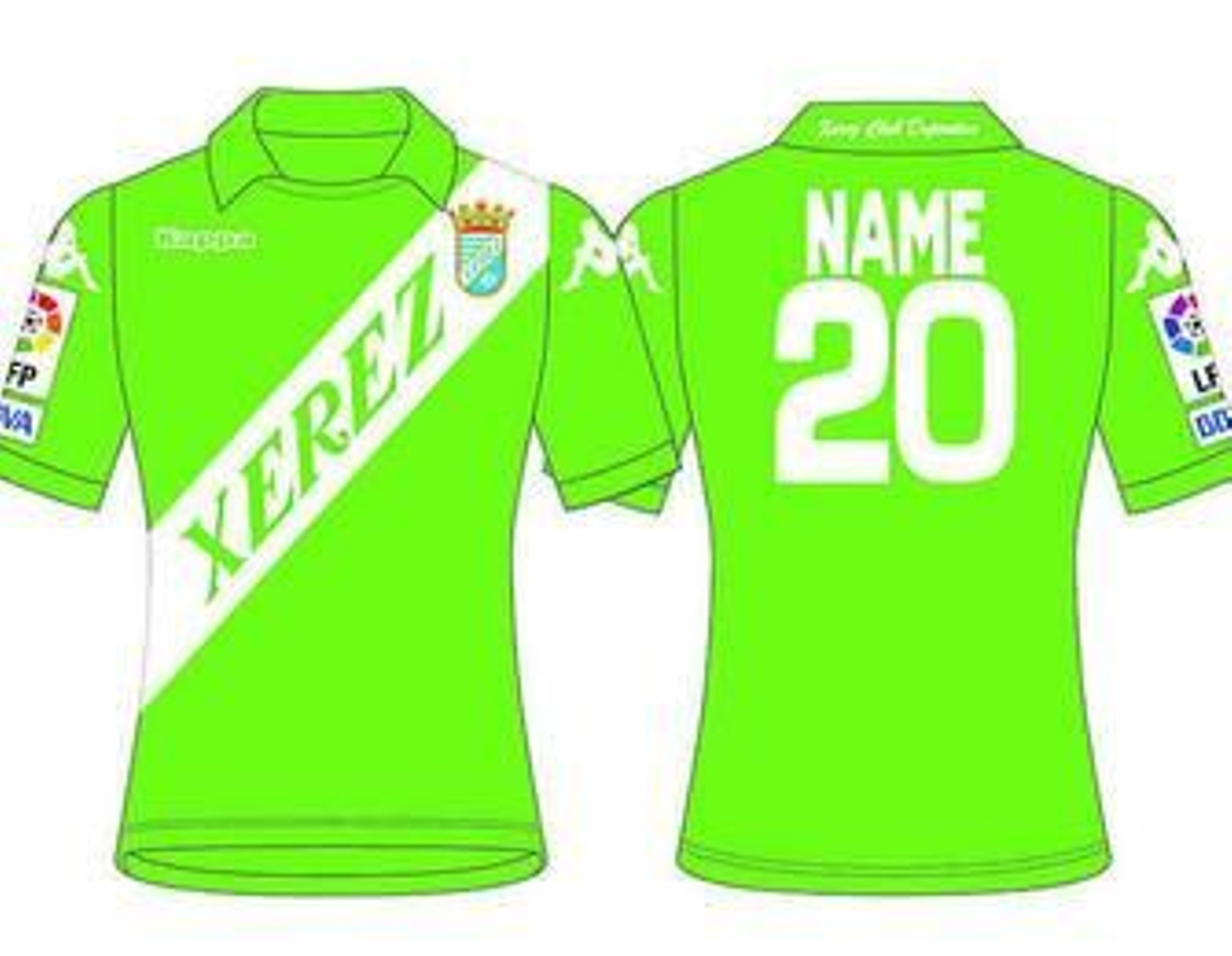 Boceto de la camiseta verde elegida por los socios.