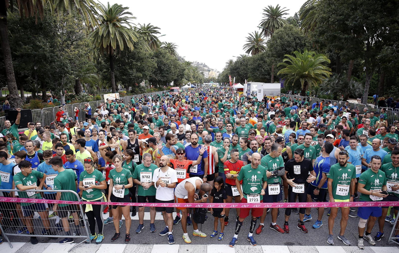 Instantes previos a la salida de la Carrera Urbana Ciudad de Málaga