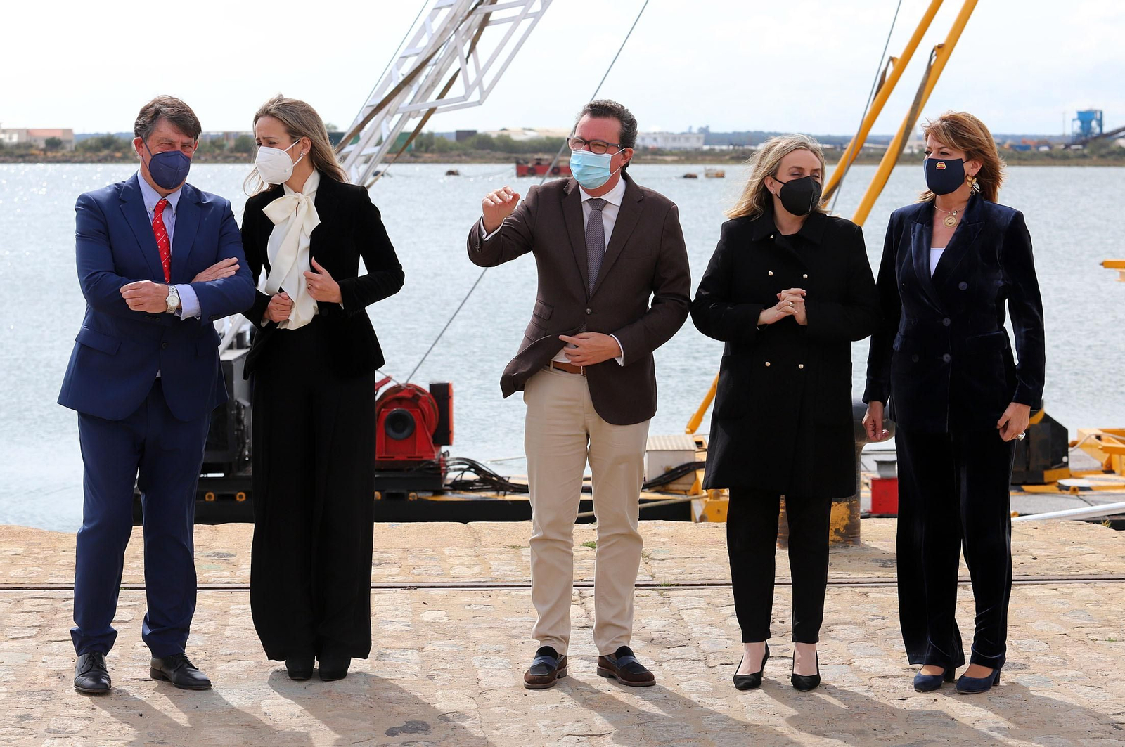 Imágenes del acto de inicio de las obras de la Marina Deportiva del Puerto de Huelva